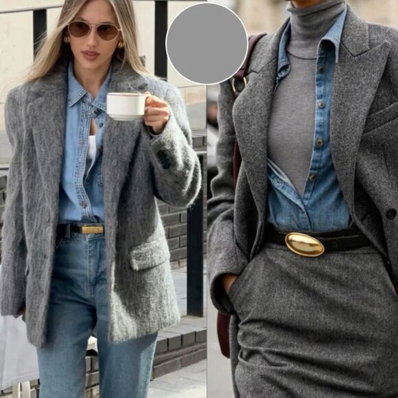 Banana Republic Tops - Banana Republic light wash blue denim chambray Western shirt